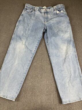 John Blair Mens Light Wash Relaxed Fit Jeans 44L